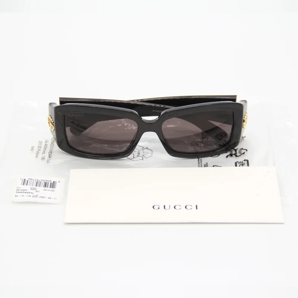 NEW GUCCI SUNGLASSES GG1403S 001 BLACK EYEWEAR - Picture 10 of 11